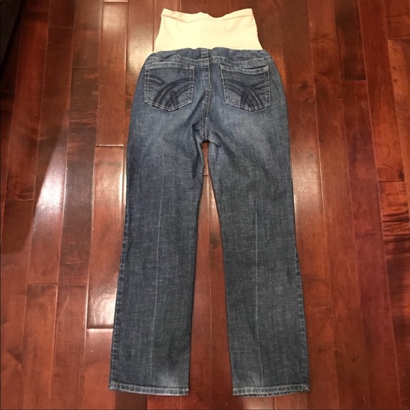 Indigo Blue Maternity Petite Medium Denim Jeans - Picture 6 of 7